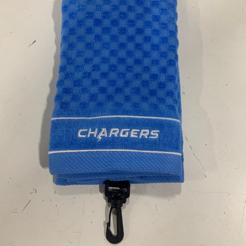 NFL Embroidered Los Angeles Chargers Tri Fold Golf Towel - Picture 2 of 4
